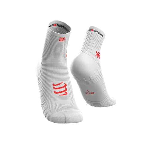 Compressport Herren Racing Sock High White T1 Kompressions Laufsocke, Weiß, 1 von COMPRESSPORT
