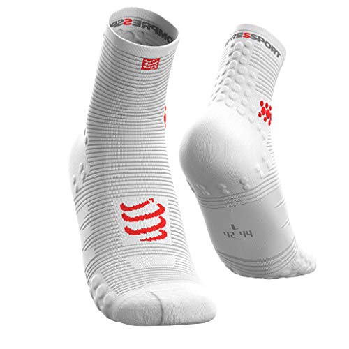 COMPRESSPORT Herren Racing Sock High White T2 Kompressions Laufsocke, Weiß, 2 von COMPRESSPORT