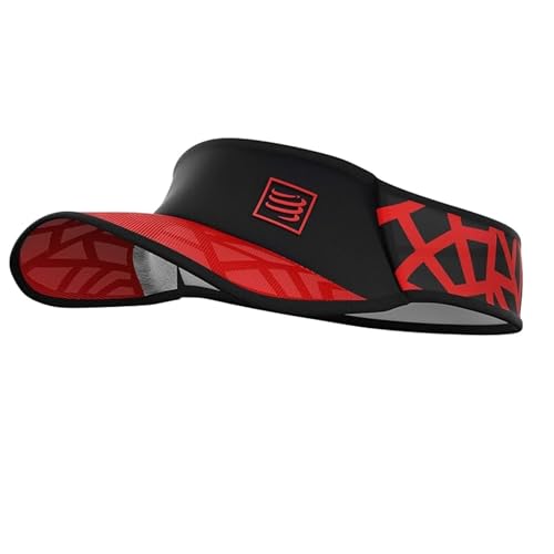 COMPRESSPORT Unisex Spiderweb Ultralight Visoren, Rot/Schwarz, Einheitsgröße EU von COMPRESSPORT