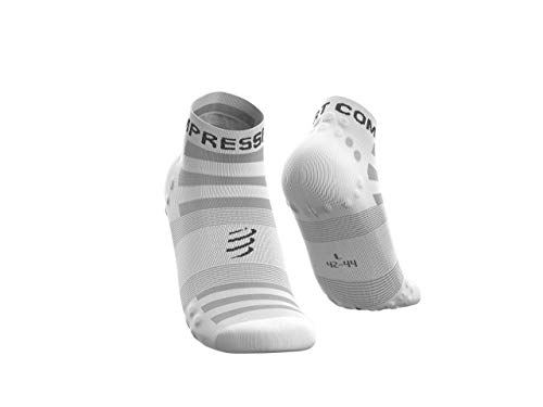 COMPRESSPORT Erwachsene (Unisex) Pro Racing Socks v3.0 Ultralight Run Low Leichte Laufsocken, Weiß, T4 von COMPRESSPORT
