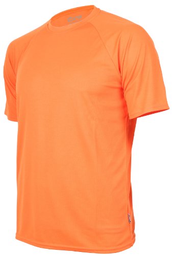CONA BASIC - Unisex - Kurzarm Funktionsshirt in 24 Farbvarianten erhältlich M,Orange von CONA SPORTS