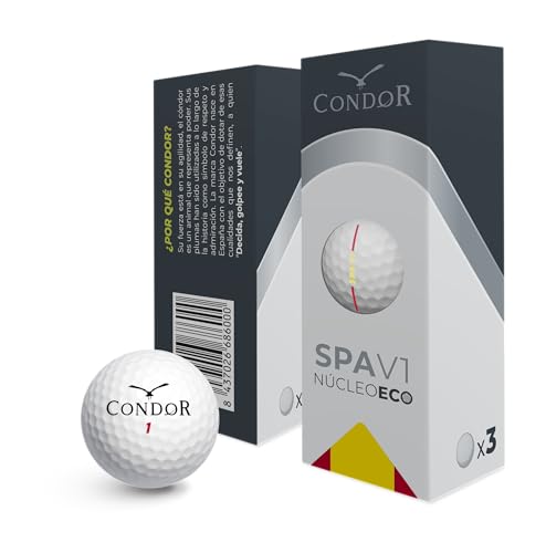 CONDOR Unisex-Adult Bola Golf Pack 3 Golfball, Weiß, Einheitsgröße von CONDOR