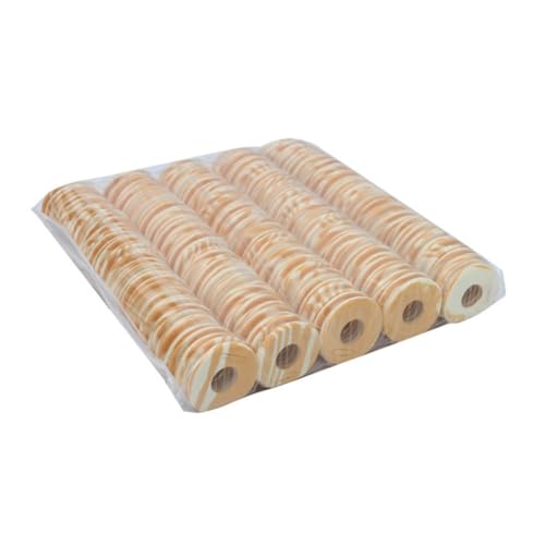 CONGARTENO 100 Stück Teiliges Fishing Line Bobbin Spools aus Eva Runde Form mit Holzoptik Praktischer Angelschnurhalter zum Schutz von Haken und Schnur für Angelliebhaber von CONGARTENO