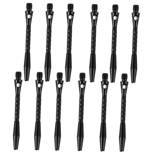 CONGARTENO 12 Stück Teiliges Dart Zubehör Aluminium Schäfte rutschfeste Metall Dart Schäfte mit Standardgewinde Optimierte Flugbahn Verbesserte Balance und Griff für Präzises Spiel von CONGARTENO