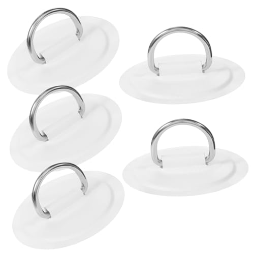 CONGARTENO 5 Stück Teiliges PVC D Ring Patch Robustes D förmiges Befestigungspad für Aufblasbare Boote Kajaks und Surfbretter Einfach zu Montierende Befestigungshilfe für Outdoor ausrüstung von CONGARTENO