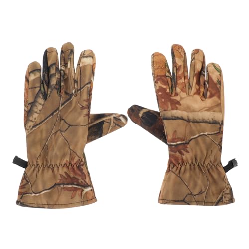 CONGARTENO Camo Jagdhandschuhe Winterhandschuhe Herren Damen Vollfinger Winddicht mit Polar Fleece Futter Atmungsaktiv für Outdoor Jagd Angeln Radfahren XL von CONGARTENO