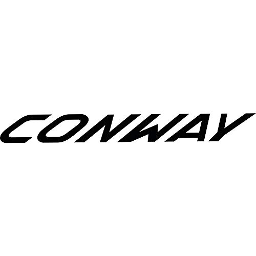 CONWAY Aufkleber Logo Schriftzug 3,5x21cm wetterfester schwarz transparent von CONWAY