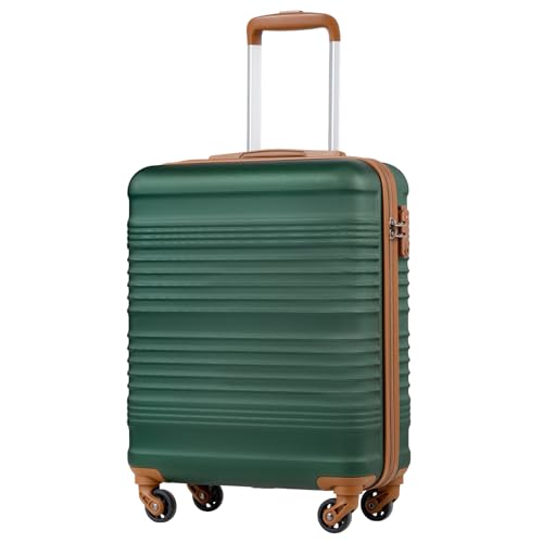 COOLIFE Handgepäck Koffer 55x40x20cm, Trolley Handgepäck passend für Easyjet, Reisekoffer ABS Hartschale kabinenkoffer mit 4 sanften Rollen und praktischem TSA Schloss von COOLIFE