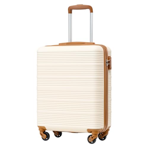 COOLIFE Kabinenkoffer 55X40X20cm für EasyJet Fluggesellschaft Handgepäck Kabinengepäck Hartschlagenkoffer Leichtgewicht mit TSA-Schloss und 4 Spinner-Rädern 2 Jahre Garantie Langlebig von COOLIFE