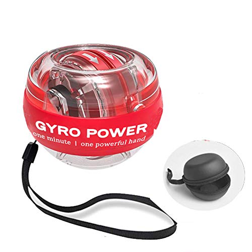 COOSKIN AutoStart Handgelenk-Gyro-Ball, Gyroskopischer Handgelenk-Booster und Unterarm-Trainingsgerät für Knochen und Muskeln der Arme, Handgelenke mit LED-Lichtern, Rot von COOSKIN