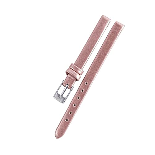 COOVS Leder-Uhrenarmbänder, 8 mm, für Damenuhren, Uhrenzubehör, dünnes Uhrenarmband, Handgelenkgürtel mit Dornschließe, Uhrenarmband (Farbe: Weiß, Größe: 8 mm) von COOVS