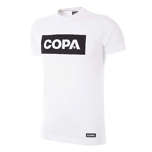 COPA Herren Box Logo T-Shirt mit Rundhalsausschnitt, weiß, XXL von COPA