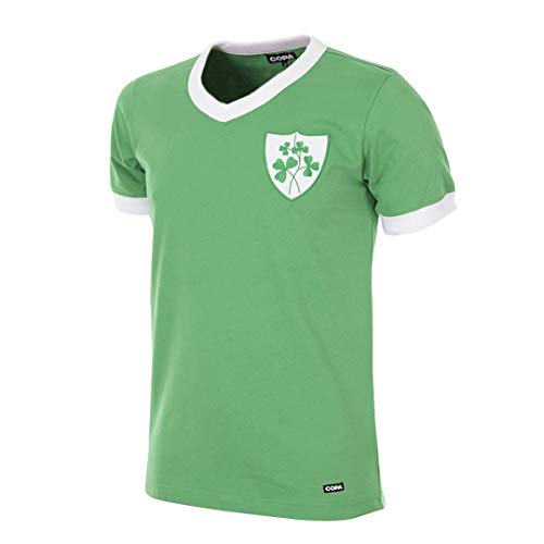 COPA Herren Irland 1965 Retro Fußball Shirt Retro Fußball V-Ausschnitt T-Shirt XL grün von COPA