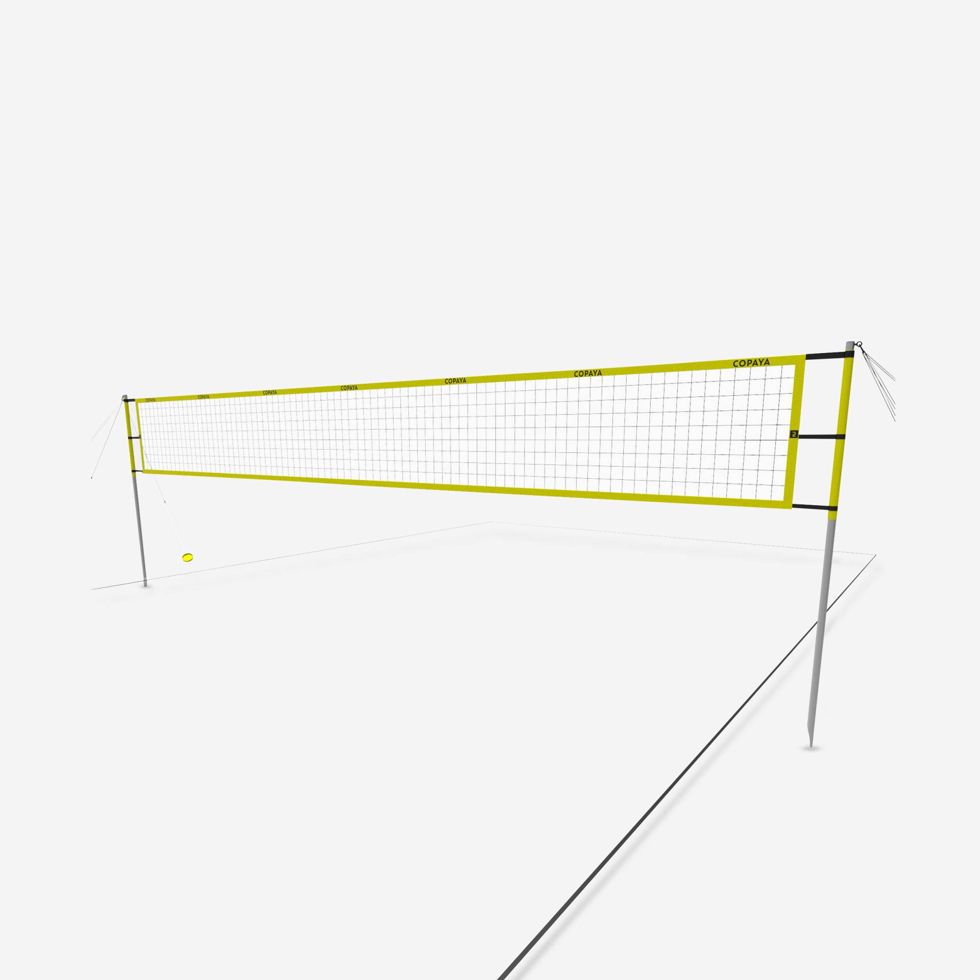 Beachvolleyballnetz Set- BV900 offizielle Maße gelb von COPAYA