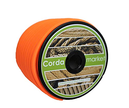 CORDAMARKET 10 mm Elastisches Gummi, Orange Fluor, 25mts von Cordamarket