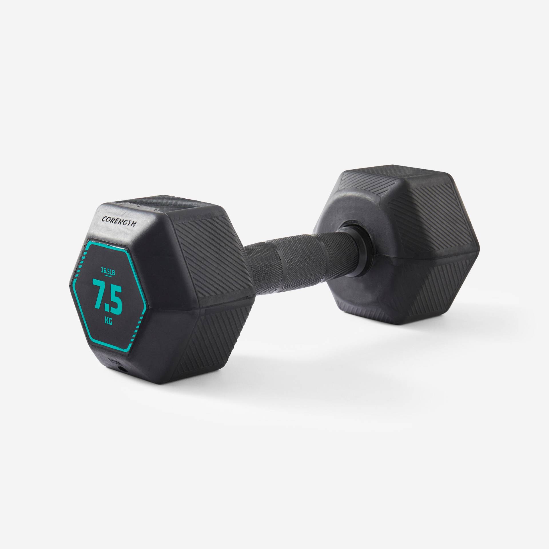 Hantel 7,5 kg Crosstraining Krafttraining ‒ Hex Dumbbell schwarz von CORENGTH