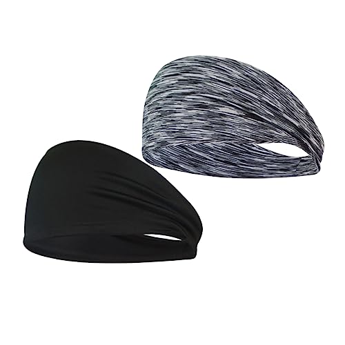 CORHAD 2 Stück Stirnbänder Yoga Kopfbedeckung Haarschmuck Zum Laufen Schweißabsorption Kopfbedeckungen Sport Headwraps von CORHAD