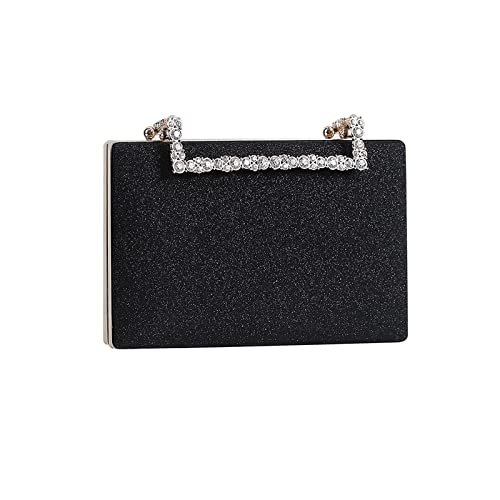 CORIOS Clutch Damen Glitzer Abendtasche Funkelnd Schultertasche Hochzeit Brautbörse Handtasche Glänzend Umhängetasche Cocktail Party Abschlussball Tasche für Frauen Schwarz von CORIOS