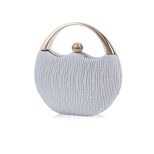 CORIOS Damen Abendtasche Funkelnd Clutch Glitzer Henkeltasche Glänzend Umhängetasche Hochzeit Brautbörse Schultertasche Cocktail Party Abschlussball Tasche für Frauen Silber von CORIOS