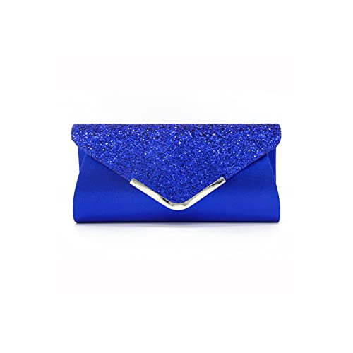 CORIOS Damen Clutch Tasche Envelope Abendtasche Pailletten Henkeltasche Glitzer Hochzeit Brautbörse Glänzend Umhängetasche Elegante Schultertasche für Hochzeit Abschlussball Bankett-Party Blau von CORIOS