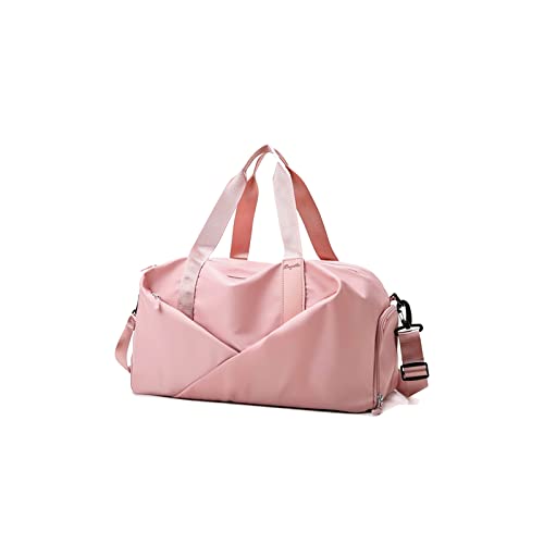 CORIOS Herren Sporttasche Damen Reisetaschen Duffle Bag Groß Weekender Übernachtung Tasche Oxford Kabinenreisetasche Trainingstasche Fitnesstasche Handgepäck Schwimmtasche mit Schuhfach Rosa von CORIOS