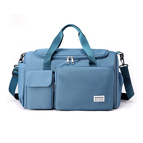 CORIOS Reisetaschen Duffle Bag für Damen/Herren Faltbare Weekender Übernachtung Tasche Nylon Sporttasche Groß Kapazität Umhänge Handtasche für Reisen Gym Urlaub Übernachtung Blau von CORIOS