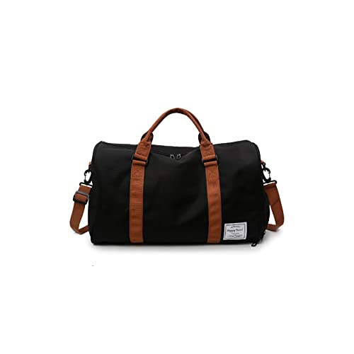 CORIOS Reisetaschen Duffle Bag für Herren/Damen Sporttasche Weekender Übernachtung Tasche Schwimmtasche Fitnesstasche Groß Kabinenreisetasche Trainingstasche für Sport Fitnessstudio Reisen Schwarz von CORIOS