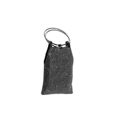 CORIOS Strass Clutch Tasche Damen Abendtasche Hochzeit Brautbörse Shiny Diamant Handtasche Klein Tasche Elegante Luxus Umhängetasche Kette Schultertasche Schwarz von CORIOS