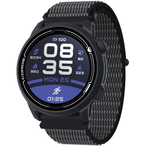 COROS PACE 2 Premium GPS Sportuhr, Herzfrequenzmesser, 30-Stunden-GPS-Vollbatterie, Barometer, ANT + & BLE-Anschlüsse, Strava, Stryd & TrainingPeaks (Navy Nylon) von COROS