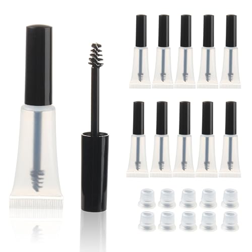 COSIDEA 10 x weiche leere Mascara-Röhrchen zum Ausdrücken in Reisegröße, Eyeliner-Schlauch, Wimpernserum-Applikator für Rizinusöl-Flaschen von COSIDEA