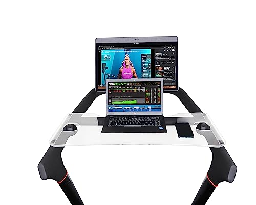 COSPARX Laufband-Tablett kompatibel mit dem neuen Peloton-Lauffläche – Gehtablett-Halterung für Laptop, Tablet, Telefon – einfache Montage, Übungs-Workstation für Peloton-Lauffläche (Acryl-Tablett) von COSPARX