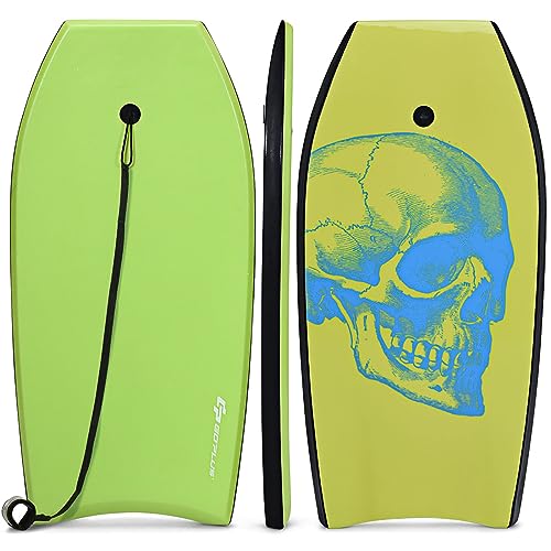 COSTWAY Bodyboard, Schwimmbrett Schwimmboard, Surfbrett Kinder und Erwachsene, Surfboard, Sup-Board 104x51x6cm (Grün und blau) von COSTWAY