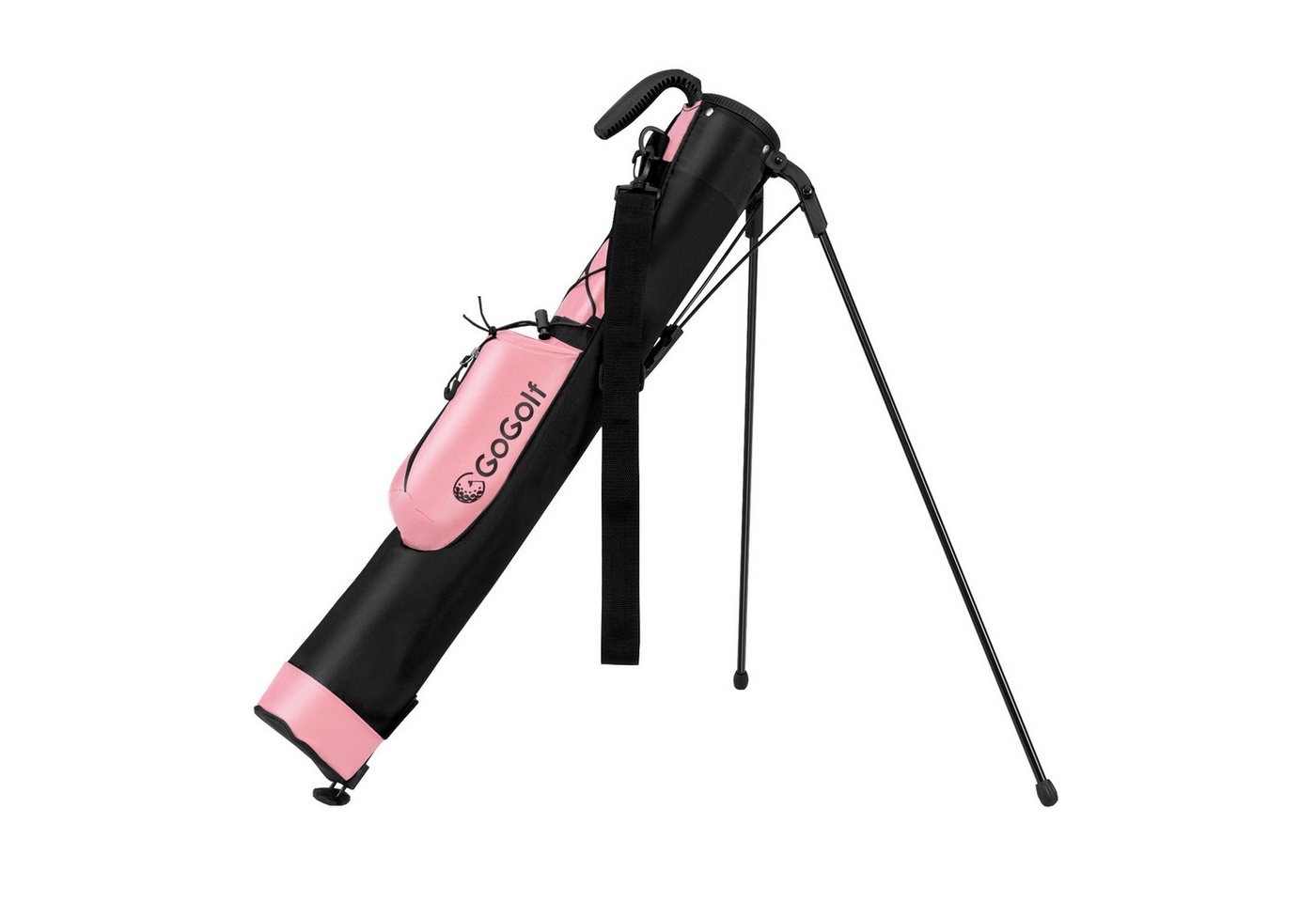 COSTWAY Golfballtasche, Golfbag mit 2 er Unterteilung, Regenhaube & Ständer von COSTWAY