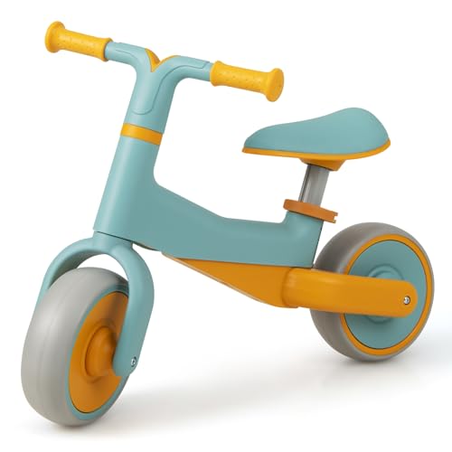 COSTWAY Kinder Laufrad ab 1 Jahr, Lauflernrad höhenverstellbar ohne Pedal, Rutschfahrzeug mit begrenzter Lenkung & 2 Rädern für Jungen Mädchen (Blau) von COSTWAY
