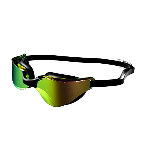 COTTONIX Swimming Goggles for Men Women, Anti-Fog, UV-Resistant, Adults, Teenagers(Überzogen Gold) von COTTONIX