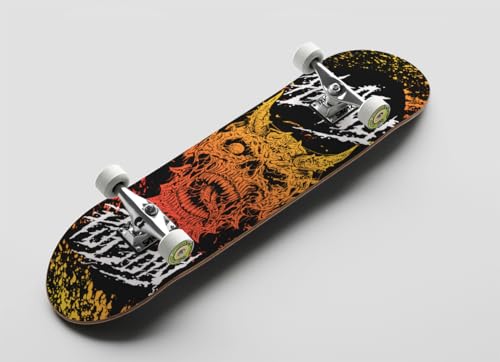 Heavy Poison Skateboard Complete Skull Dämon On Fire 8.25 von COUNTRY BASQUE INGURUASAKARI INDUSTRY