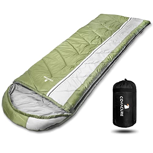 COVACURE Schlafsack Outdoor - Sommer Winter 4 Jahreszeiten Ultraleicht Kleines Packmaß Schlafsäcke Deckenschlafsack Camping Survival Ausrüstung für Erwachsene & Kinder von COVACURE