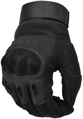 COZOME Motorradhandschuhe Herren, Touchscreen Handschuhe Motorrad Sommer, Schutzhandschuhe für Motocross, Roller, Moped, Mofa, Quad, Paitball, ATV, Mountainbiken (L, Schwarz) von COZOME