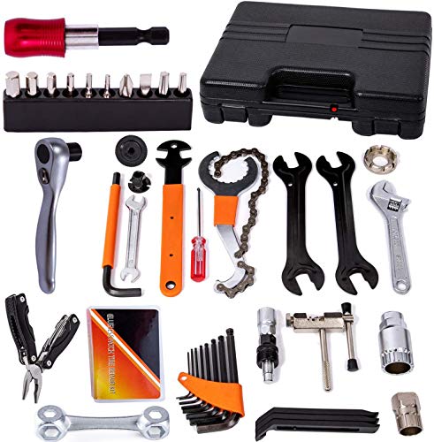 COZYROOMY Fahrrad Reparatur Werkzeug Set - Werkzeugkoffer, Fahrradwerkzeugset für Montagearbeiten, mit Tragekoffer und Multitool. 6 Monate Garantie von COZYROOMY
