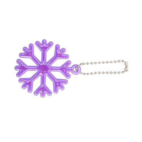 CPAOWEHF Snowflake Reflective Warning Anhänger Doppelseite Keychain Kindersicherheitsreflektor Anhänger Party Geschenk Kinder Schlüsselbund Mit Kette von CPAOWEHF