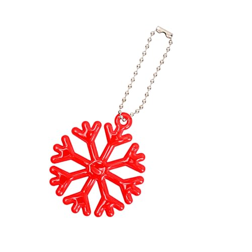 CPAOWEHF Snowflake Reflective Warning Anhänger Doppelseite Keychain Kindersicherheitsreflektor Anhänger Party Geschenk Kinder Schlüsselbund Mit Kette von CPAOWEHF
