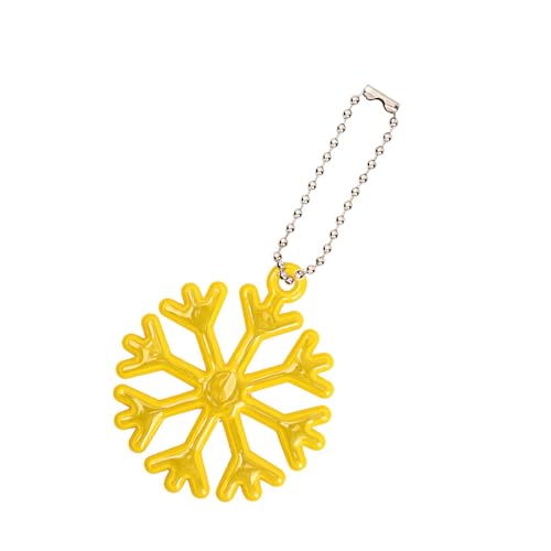 CPAOWEHF Snowflake Reflective Warning Anhänger Doppelseite Keychain Kindersicherheitsreflektor Anhänger Party Geschenk Kinder Schlüsselbund Mit Kette von CPAOWEHF