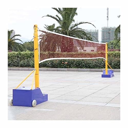 3-in-1-Volleyballstangen mit Netz, Volleyball-/Badminton-/Tennisnetzständer, Volleyballständer für den Außenbereich mit Rädern (Farbe: Stil 1, Größe: 3,5–8 Fuß) von CQLXZ