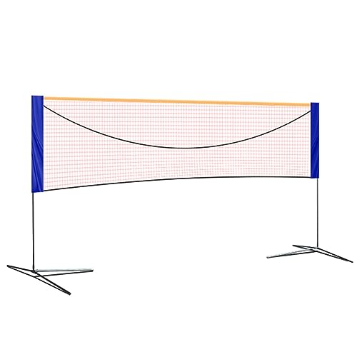 Badminton-Netzständer, faltbares Badminton-Netz mit Ständer und Tragetasche, leichtes, verstellbares Ballspiel-Trainingsgerät für Jugendliche, Keine Werkzeuge oder Pfähle erforderlich von CQLXZ