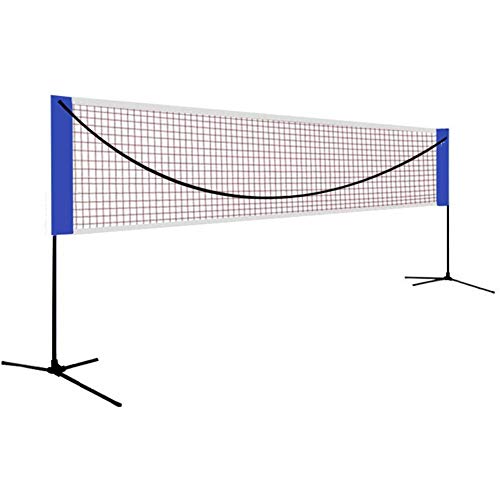 Beständiges tragbares Tennisnetz und mit Tragetasche, Badmintonnetz mit schneller Montage/Demontage, einfache Einrichtung, Roll-A-Netz, für Tennis oder Badminton im Freien oder in der Halle von CQLXZ