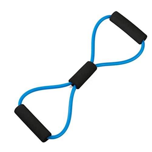 Brustzieher, Yoga, Fitness, Gummi-Widerstandsbänder, 8-Wort-Brust-Expander-Seil, Workout, Muskel-Fitness, Gummibänder für Sportübungen (Farbe: Blau) von CQLXZ
