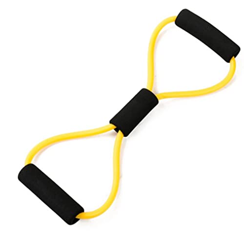 Brustzieher, Yoga, Fitness, Gummi-Widerstandsbänder, 8-Wort-Brust-Expander-Seil, Workout, Muskel-Fitness, Gummibänder für Sportübungen (Farbe: Gelb) von CQLXZ