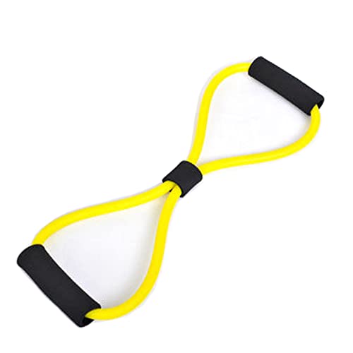 Brustzieher 8-Wort-Fitness-Yoga-Gummiband TPE-Widerstandsgummibänder Fitness-Fitnessgeräte Expander Workout-Übungszug (Farbe: Gelb) von CQLXZ