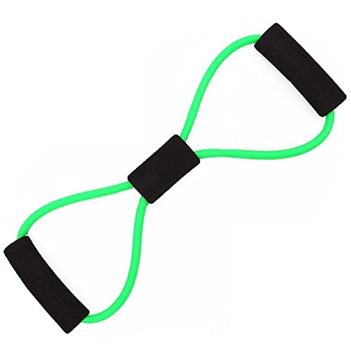 Brustzieher 8-Wort-Fitness-Yoga-Gummiband TPE-Widerstandsgummibänder Fitness-Fitnessgeräte Expander Workout-Übungszug (Farbe: Grün) von CQLXZ