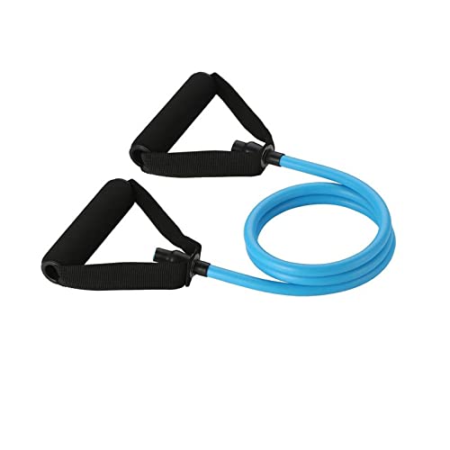 Brustzuggerät, 5 Stufen, elastisches Band mit Griffen, Yoga-Zugseil, elastisches Fitness-Trainingsschlauchband für Heimtraining, Krafttraining (Farbe: Blau) von CQLXZ